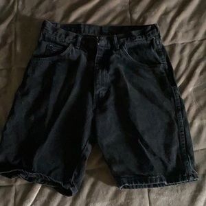 30X30 Wrangler black washed denim shorts